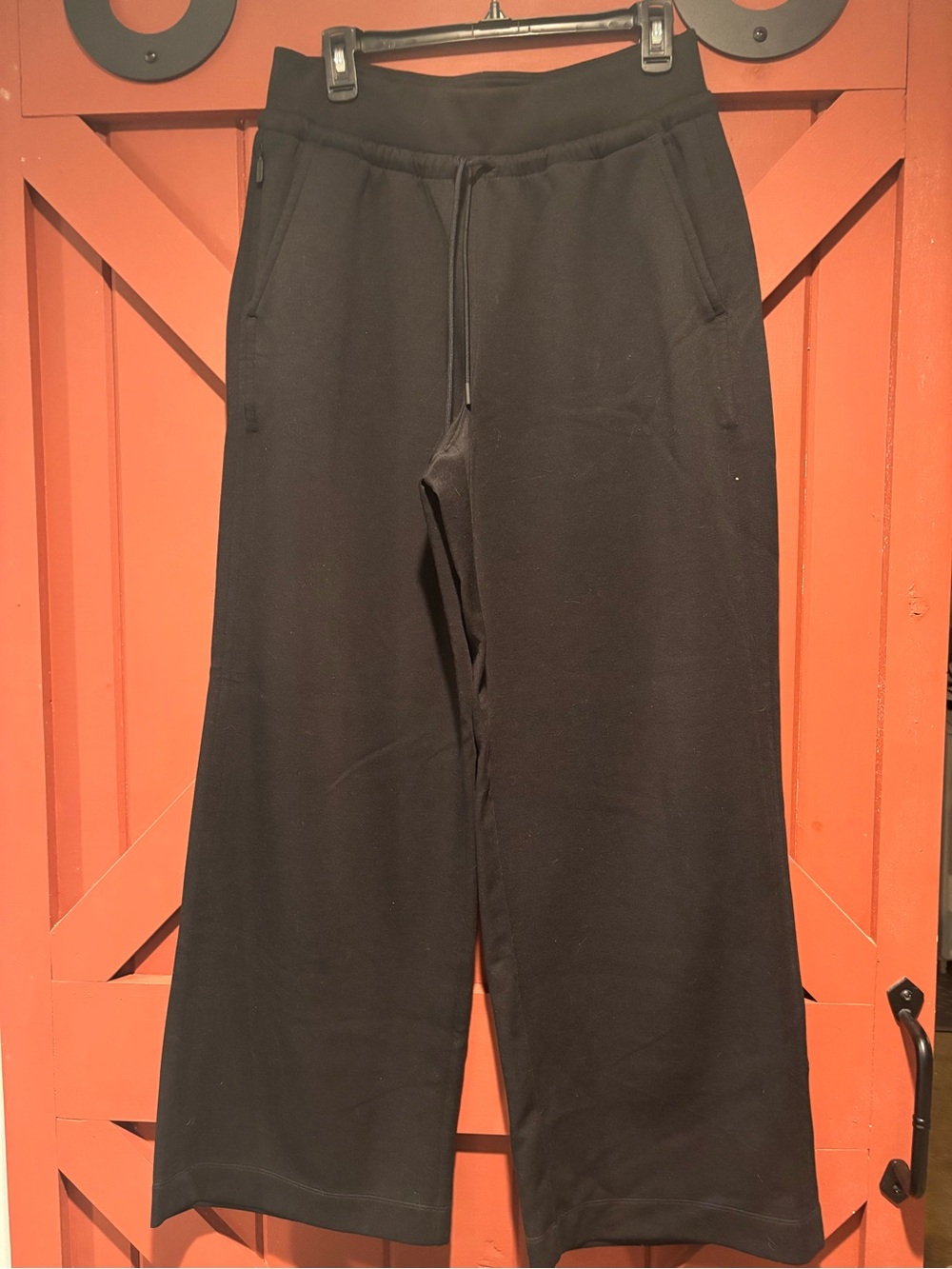 Athleta Black Wide-Leg Drawstring Trousers pants with Pockets